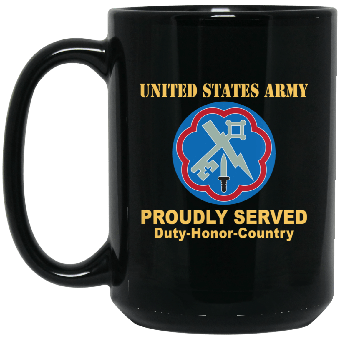 US ARMY 207 MILITARY INTELLIGENCE BRIGADE- 11 oz - 15 oz Black Mug-Mug-Army-CSIB-Veterans Nation