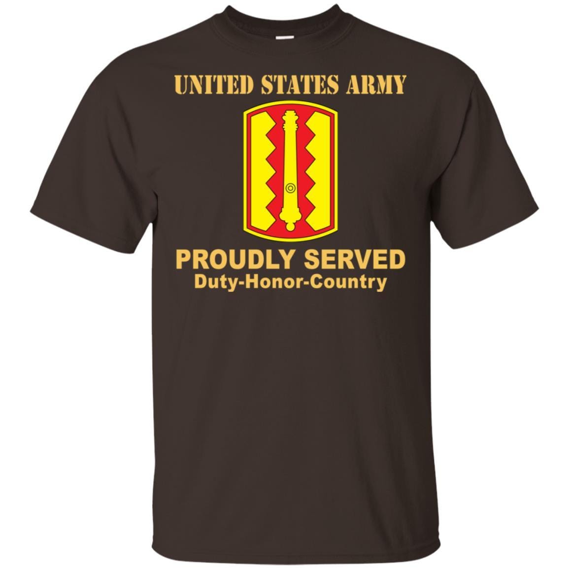 US ARMY 54 FIELD ARTILLERY BRIGADE - Proudly Served T-Shirt On Front For Men-TShirt-Army-Veterans Nation