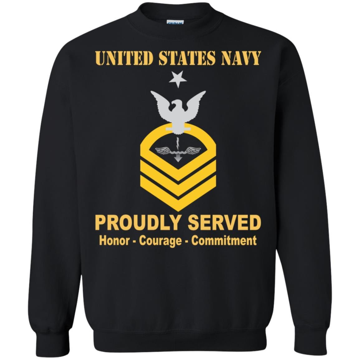 Navy Antisubmarine Warfare Technician Navy AX E-8 Rating Badges Proudly Served T-Shirt For Men On Front-TShirt-Navy-Veterans Nation