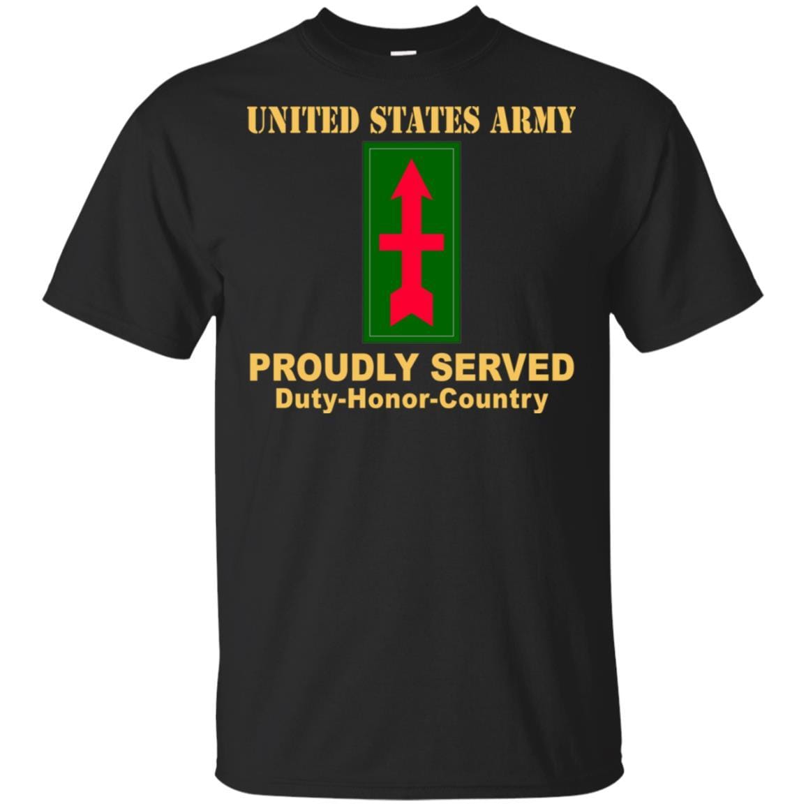 US ARMY 32ND INFANTRY BRIGADE COMBAT TEAM CSIB - Proudly Served T-Shirt On Front For Men-TShirt-Army-Veterans Nation