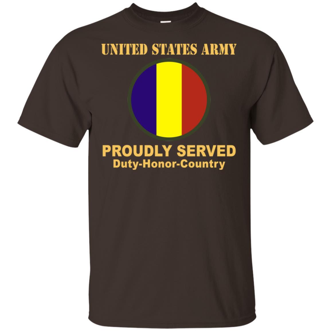 US ARMY TRAINING AND DOCTRINE COMMAND- Proudly Served T-Shirt On Front For Men-TShirt-Army-Veterans Nation