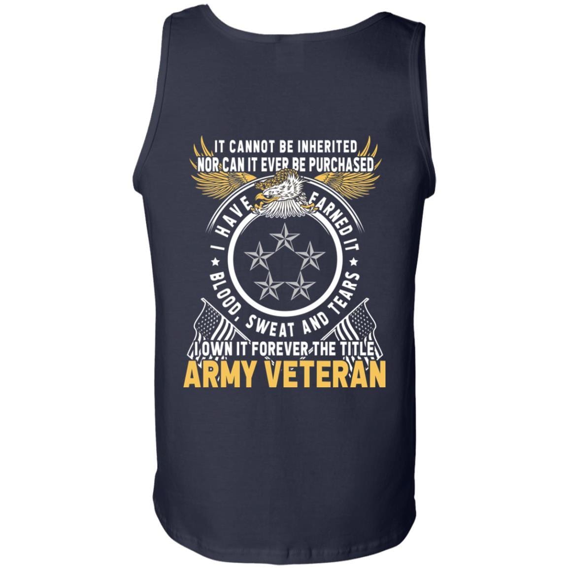 US Army O-10 General of the Army O10 GA General Officer Ranks T-Shirt For Men On Back-TShirt-Army-Veterans Nation