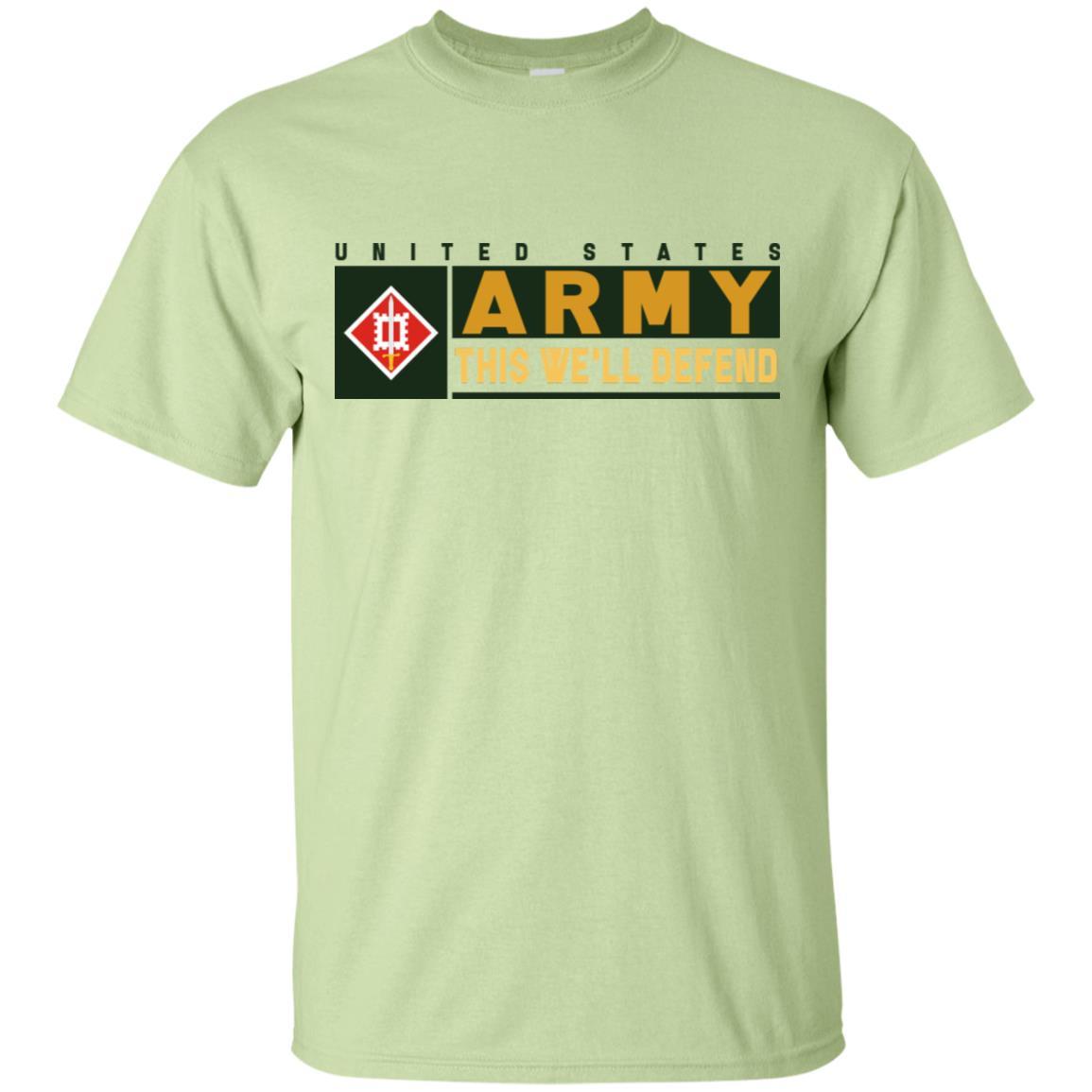 US Army 18TH ENGINEER BRIGADE- This We'll Defend T-Shirt On Front For Men-TShirt-Army-Veterans Nation