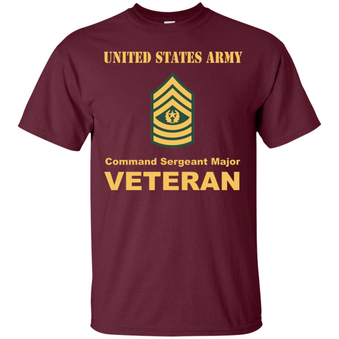 US Army E-9 Command Sergeant Major E9 CSM Noncommissioned Officer Veteran Men T Shirt On Front-TShirt-Army-Veterans Nation