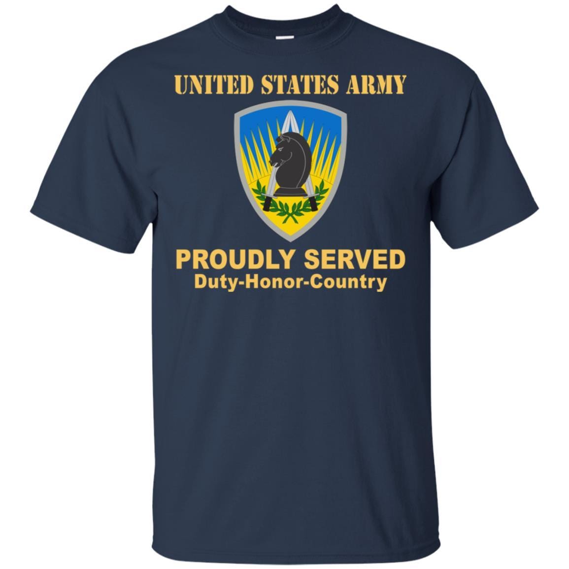 US ARMY 650 MILITARY INTELLIGENCE GROUP- Proudly Served T-Shirt On Front For Men-TShirt-Army-Veterans Nation