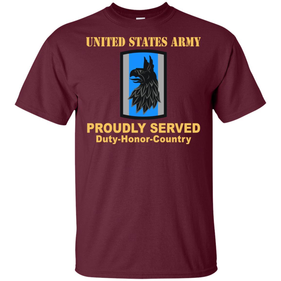 US ARMY 470 MILITARY INTELLIGENCE BRIGADE- Proudly Served T-Shirt On Front For Men-TShirt-Army-Veterans Nation