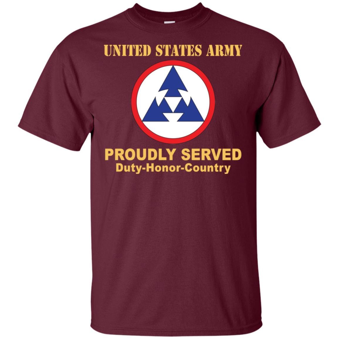 US ARMY 3RD SUSTAINMENT COMMAND- Proudly Served T-Shirt On Front For Men-TShirt-Army-Veterans Nation