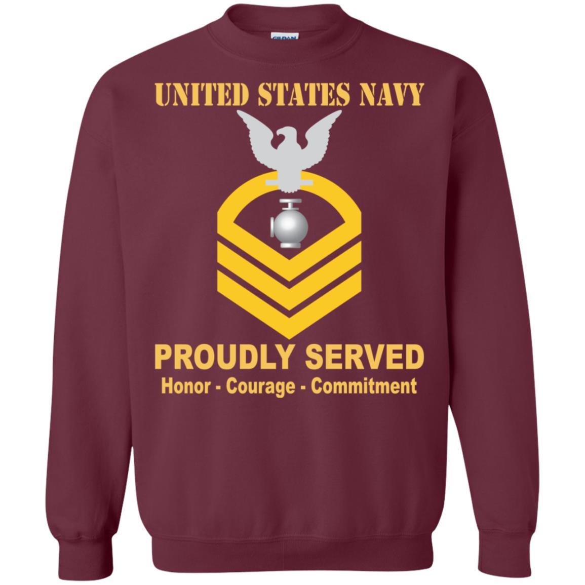 Navy Utilitiesman Navy UT E-7 Rating Badges Proudly Served T-Shirt For Men On Front-TShirt-Navy-Veterans Nation