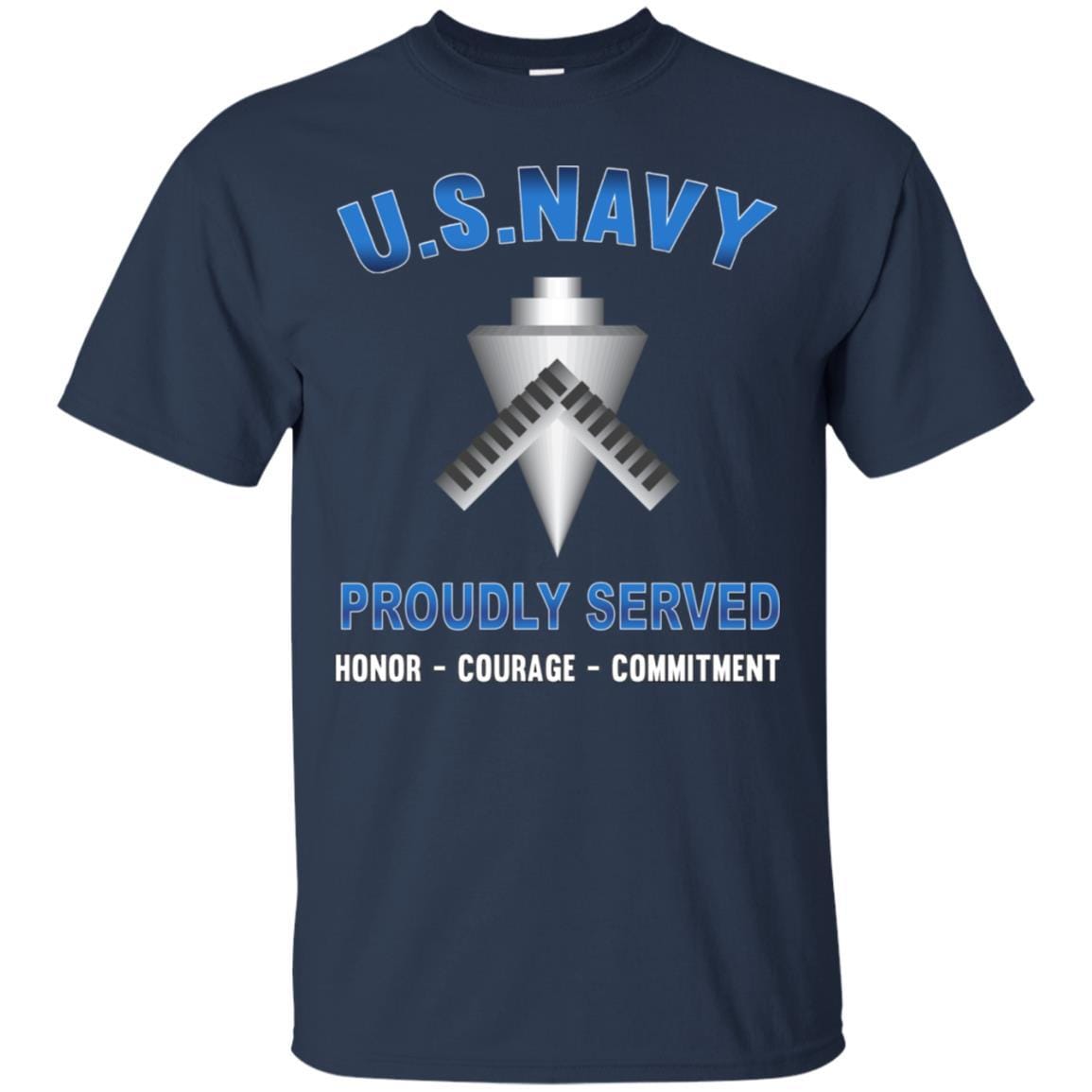 U.S Navy Builder Navy BU - Proudly Served T-Shirt For Men On Front-TShirt-Navy-Veterans Nation