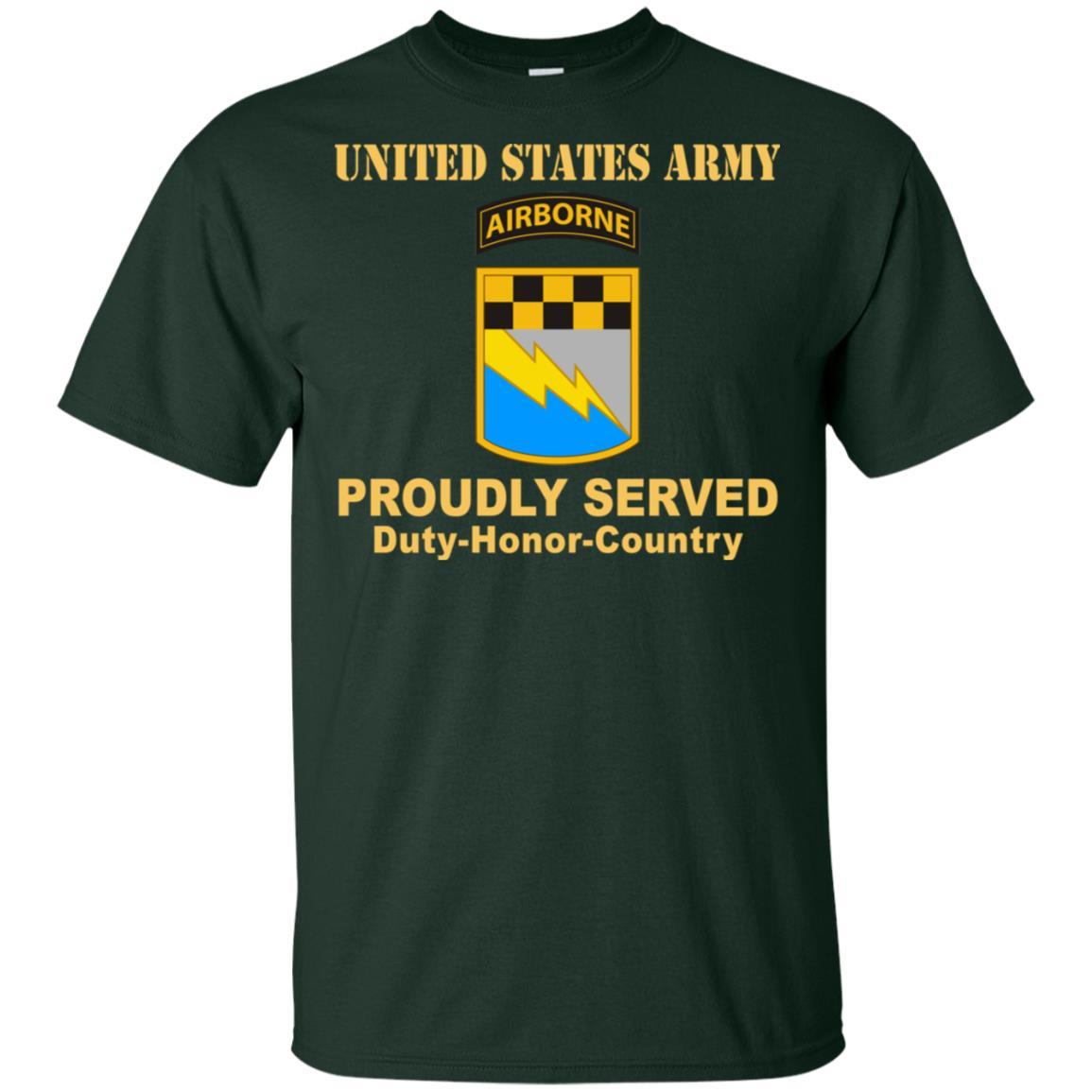 US ARMY 525TH MILITARY INTELLIGENCE BRIGADE W- AIRBORNE TAB- Proudly Served T-Shirt On Front For Men-TShirt-Army-Veterans Nation