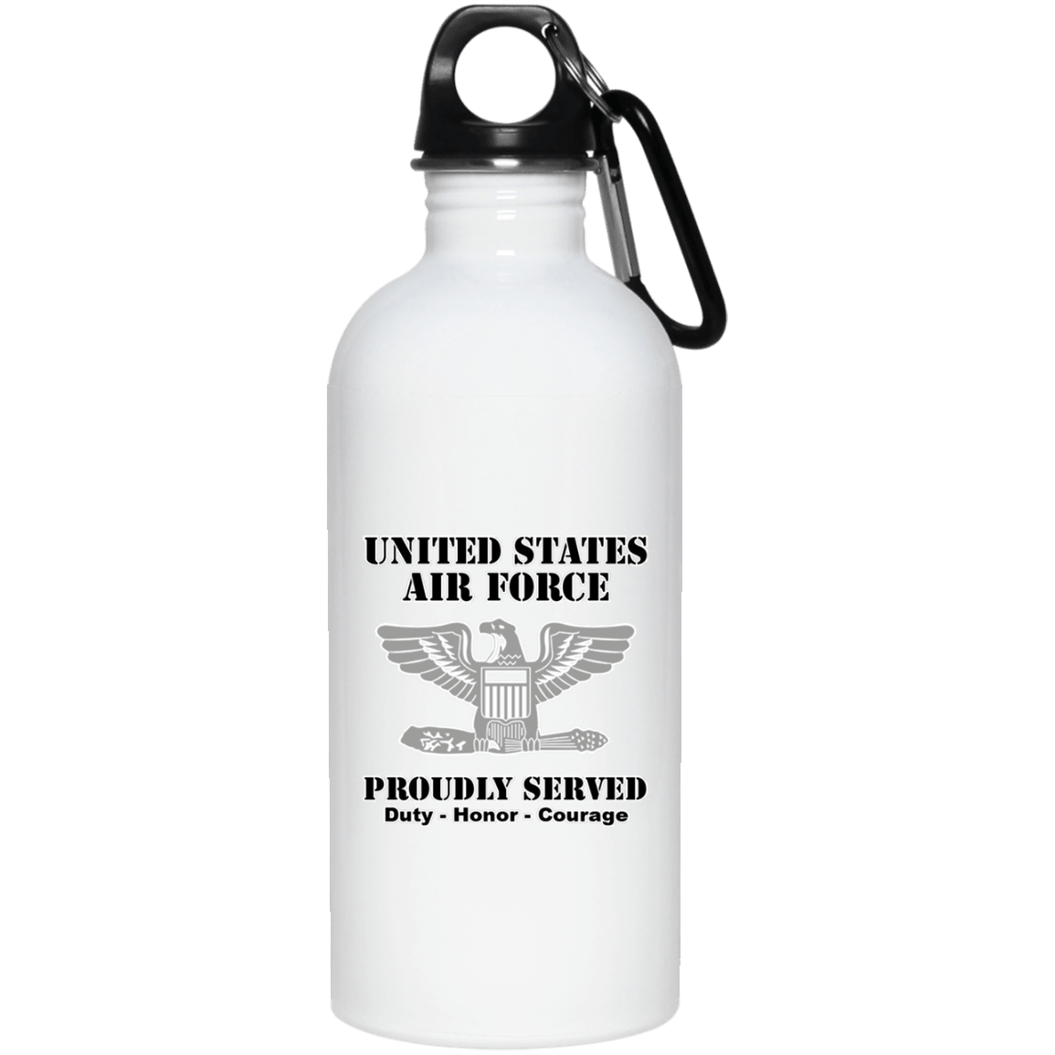 US Air Force O-6 Colonel Col O6 Field Officer Ranks White Coffee Mug - Stainless Travel Mug-Mug-USAF-Ranks-Veterans Nation