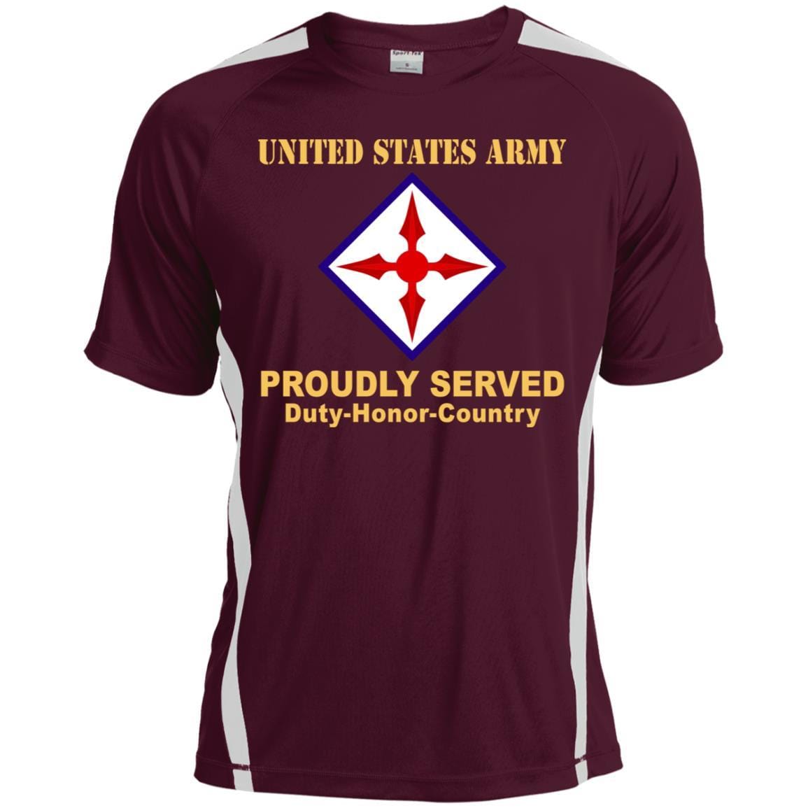 US ARMY 77 AVIATION BRIGADE- Proudly Served T-Shirt On Front For Men-TShirt-Army-Veterans Nation