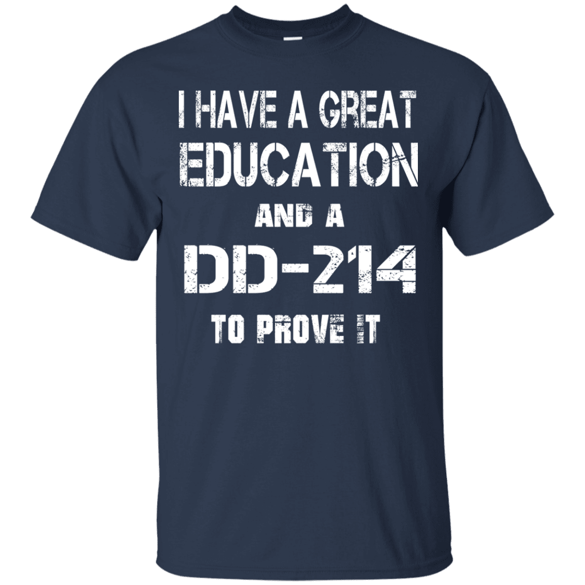 Military T-Shirt "Veteran - Education-DD214 - Women" Front-TShirt-General-Veterans Nation