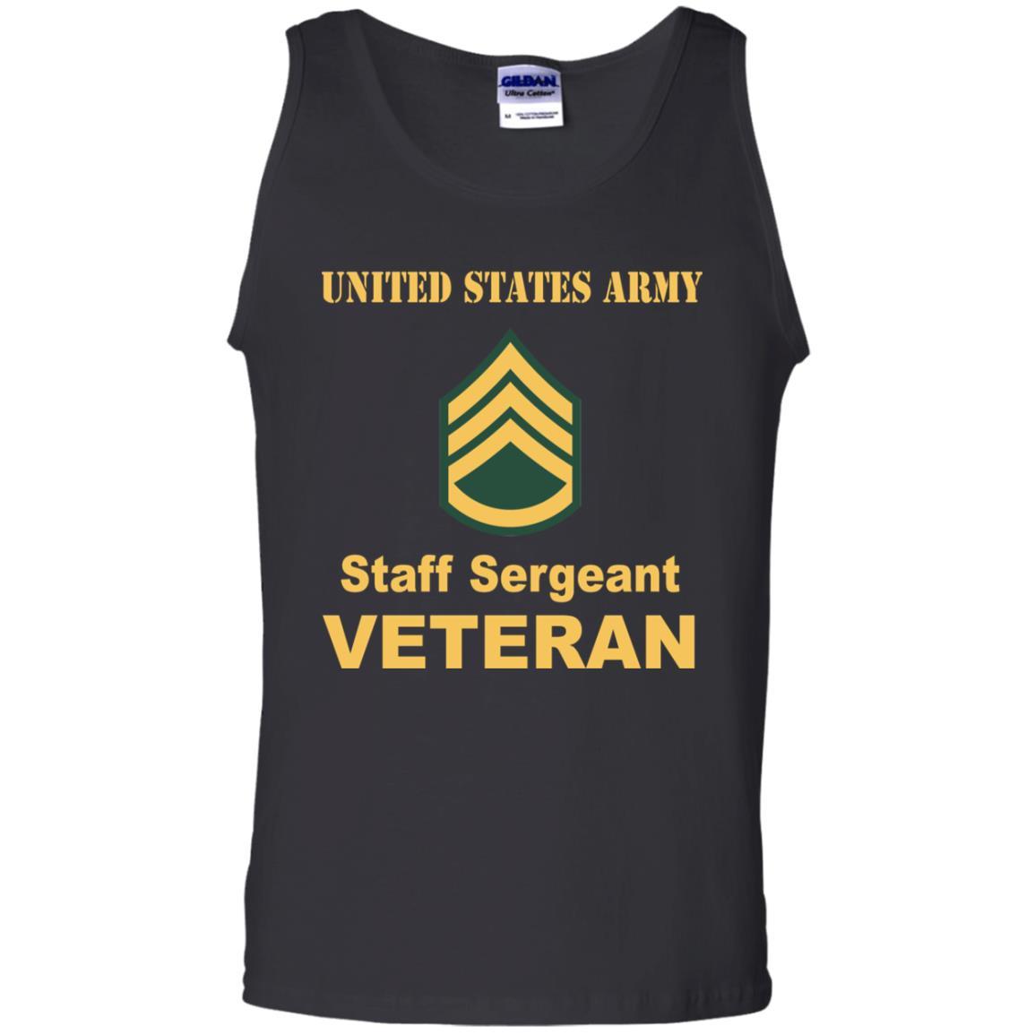 US Army E-6 Staff Sergeant E6 SSG Noncommissioned Officer Veteran Men T Shirt On Front-TShirt-Army-Veterans Nation