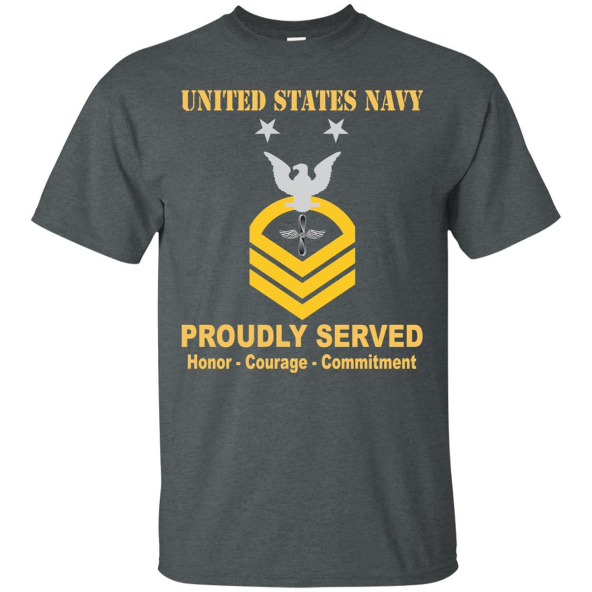 U.S Navy Aviation machinist's mate Navy AD E-9 Rating Badges Proudly Served T-Shirt For Men On Front-TShirt-Navy-Veterans Nation