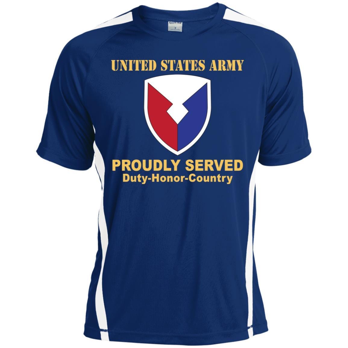 US ARMY CSIB MATERIEL COMMAND- Proudly Served T-Shirt On Front For Men-TShirt-Army-Veterans Nation