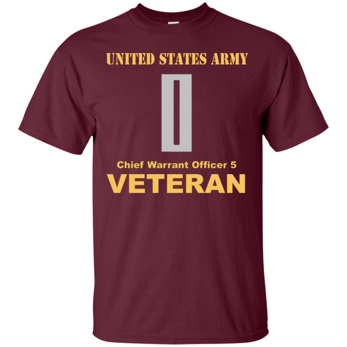 US Army W-5 Chief Warrant Officer 5 W5 CW5 Warrant Officer Veteran Men T Shirt On Front-TShirt-Army-Veterans Nation