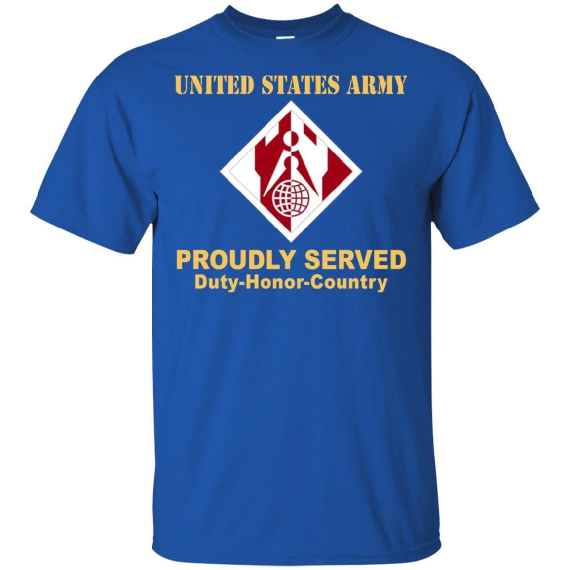 US ARMY CSIB CORPS OF ENGINEER- Proudly Served T-Shirt On Front For Men-TShirt-Army-Veterans Nation