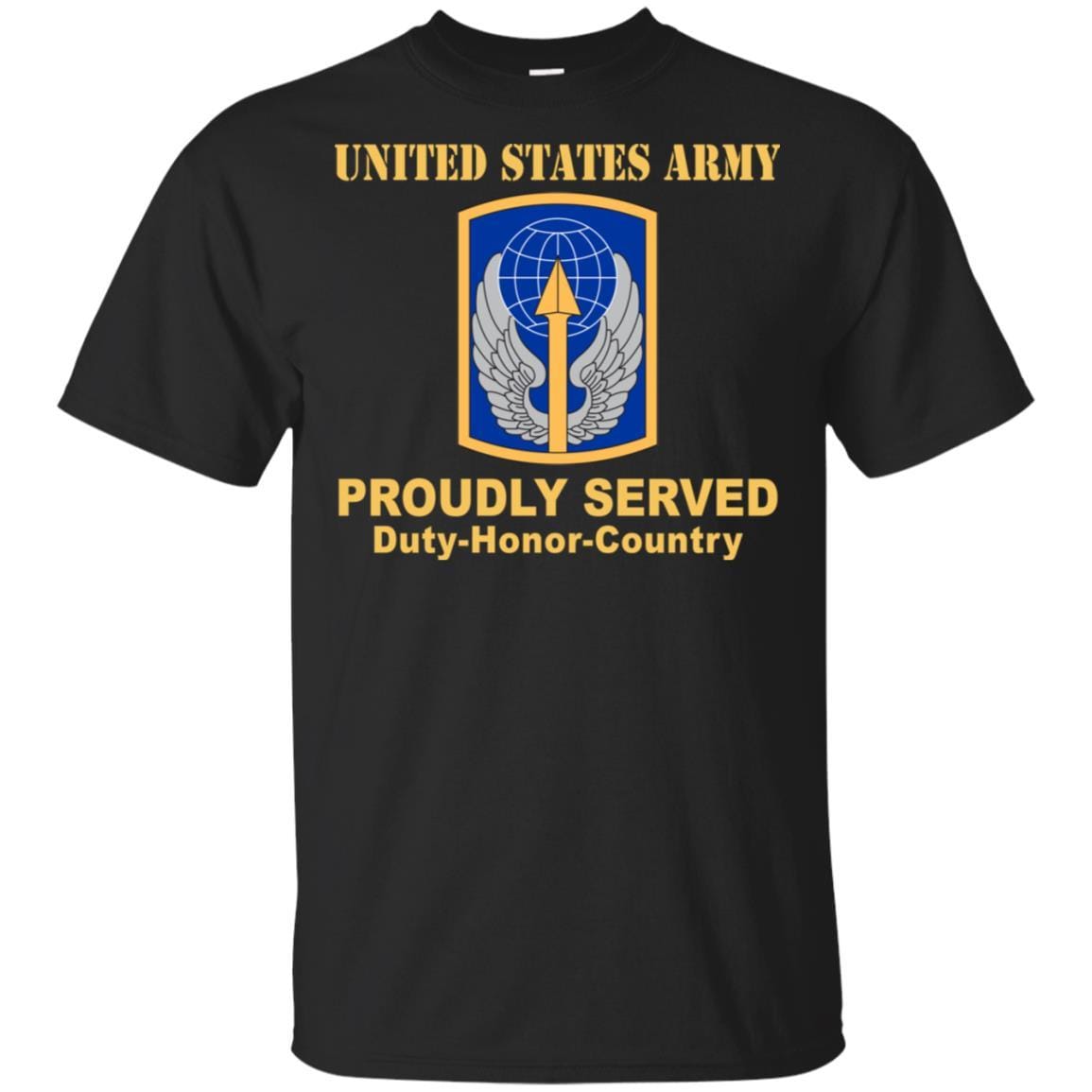 US ARMY 166 AVIATION BRIGADE- Proudly Served T-Shirt On Front For Men-TShirt-Army-Veterans Nation
