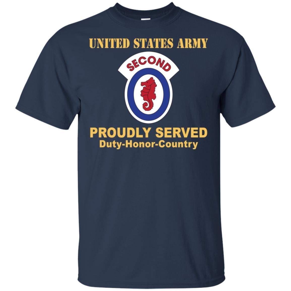 US ARMY 2ND ENGINEER BRIGADE- Proudly Served T-Shirt On Front For Men-TShirt-Army-Veterans Nation