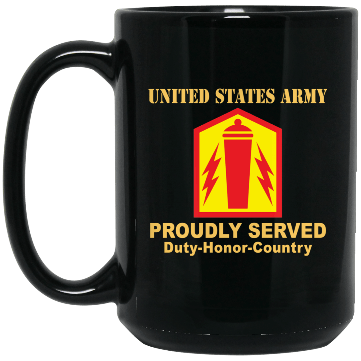 US ARMY 41 FIRES BRIGADE- 11 oz - 15 oz Black Mug-Mug-Army-CSIB-Veterans Nation