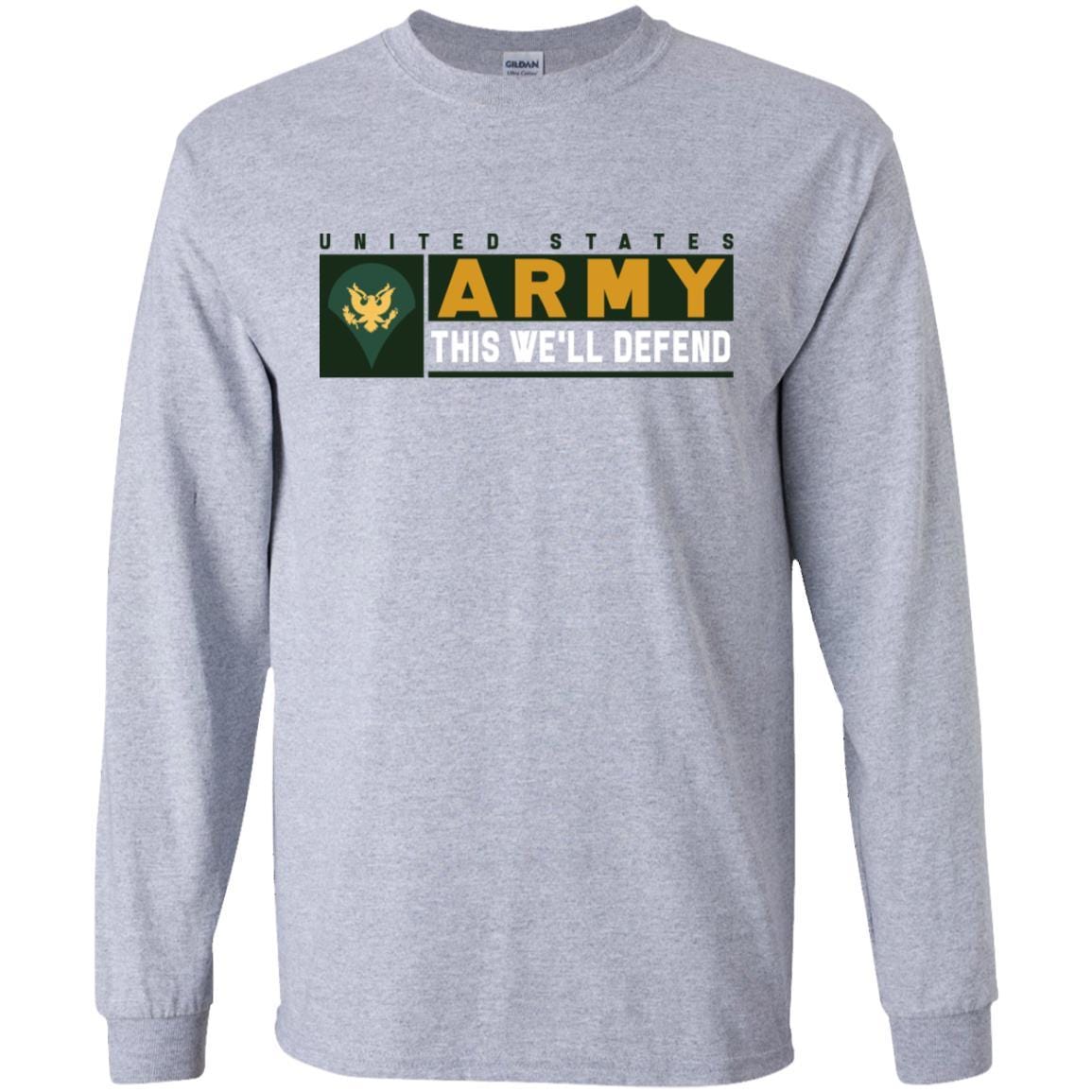 US Army E-4 SPC This We Will Defend Long Sleeve - Pullover Hoodie-TShirt-Army-Veterans Nation