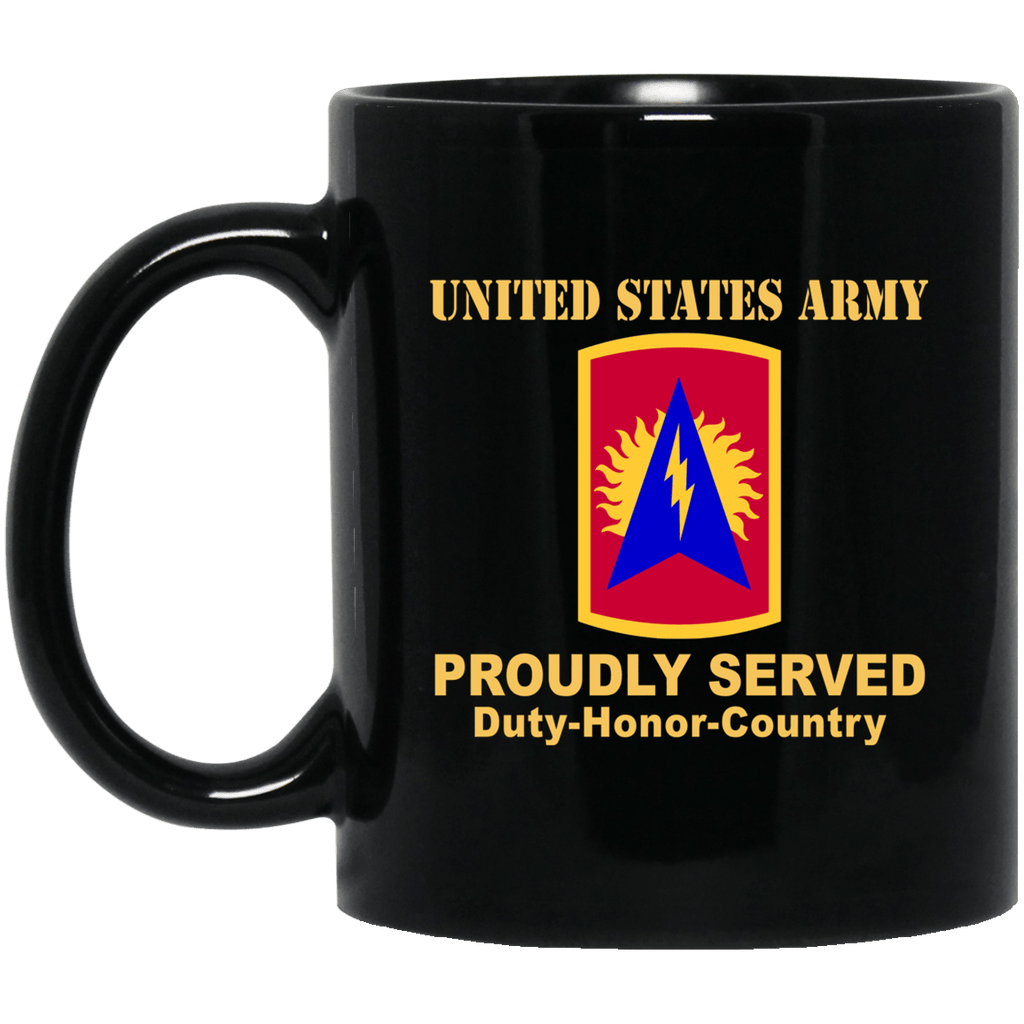 US ARMY 164 AIR DEFENSE ARTILLERY- 11 oz - 15 oz Black Mug-Mug-Army-CSIB-Veterans Nation