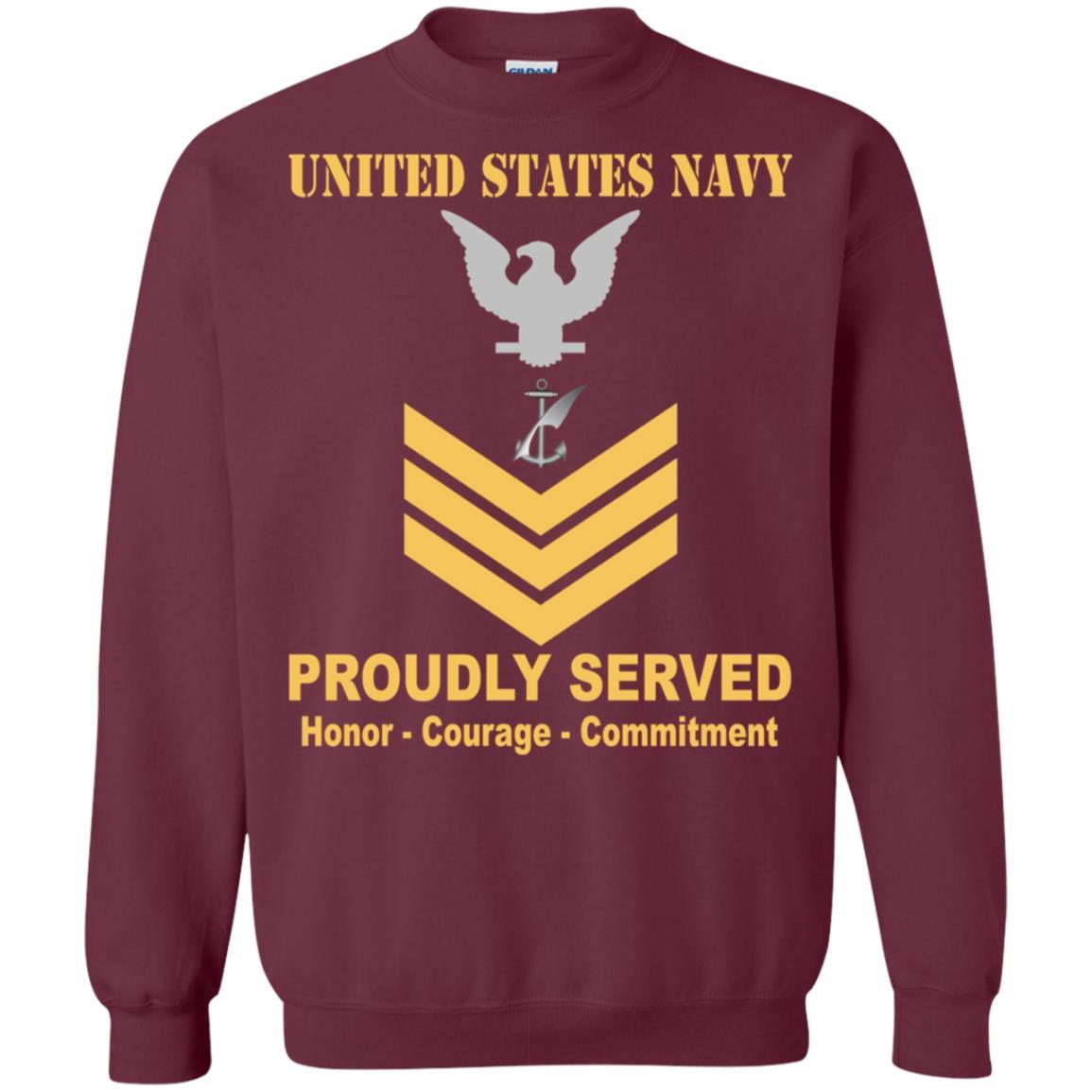 Navy Counselor Navy NC E-6 Rating Badges Proudly Served T-Shirt For Men On Front-TShirt-Navy-Veterans Nation