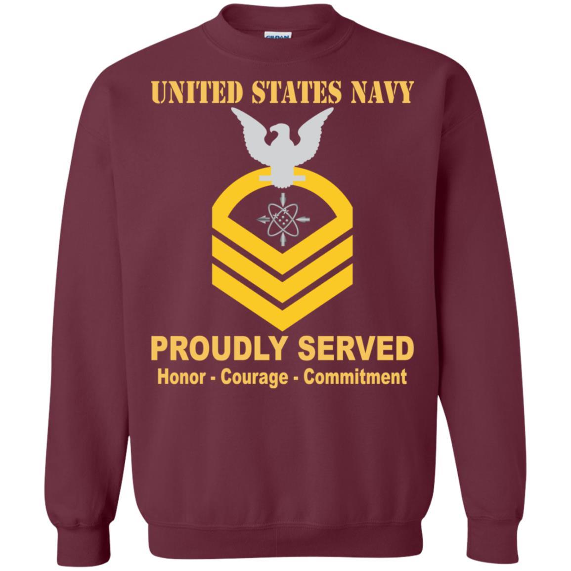 U.S Navy Data systems technician Navy DS E-7 Rating Badges Proudly Served T-Shirt For Men On Front-TShirt-Navy-Veterans Nation