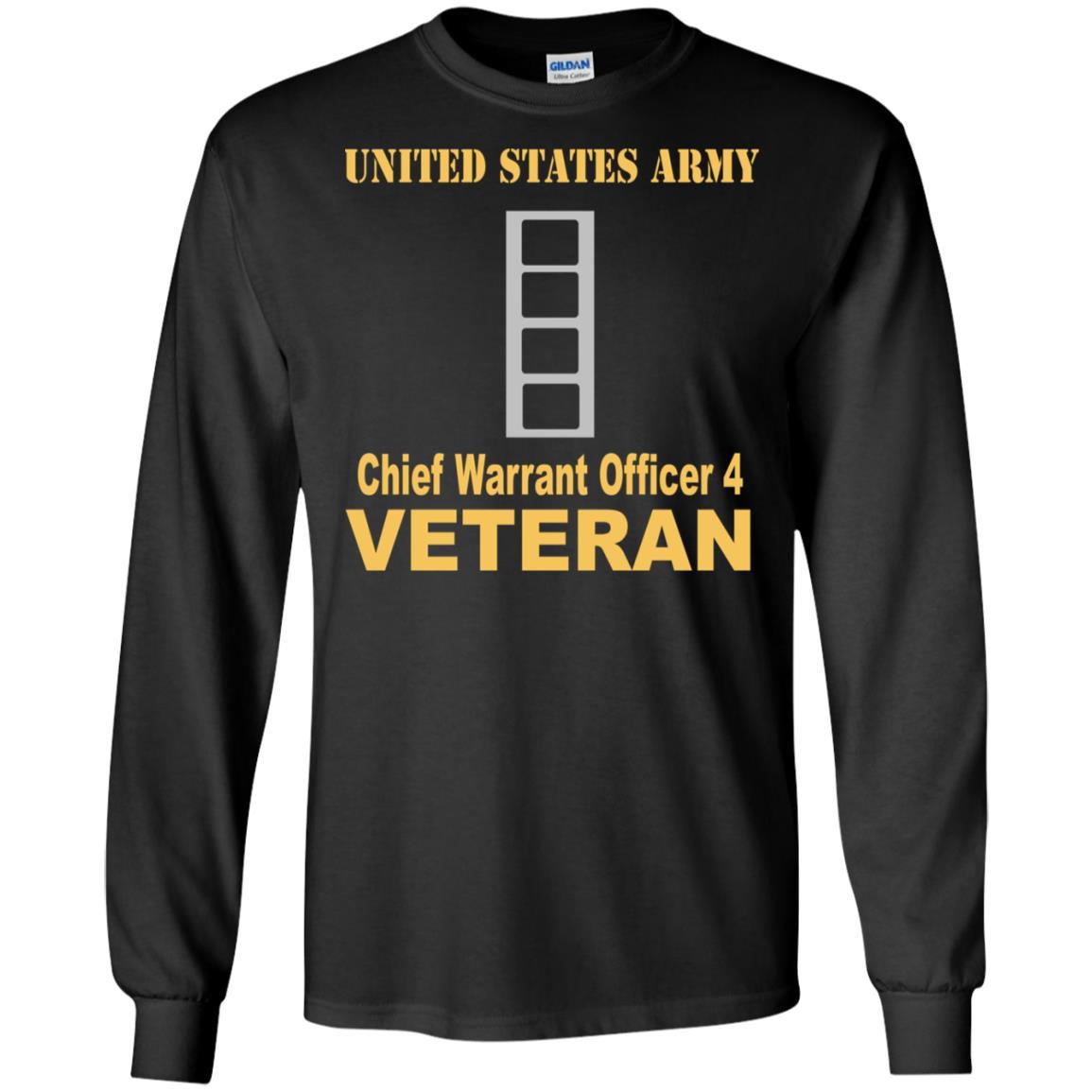 US Army W-4 Chief Warrant Officer 4 W4 CW4 Warrant Officer Veteran Men T Shirt On Front-TShirt-Army-Veterans Nation
