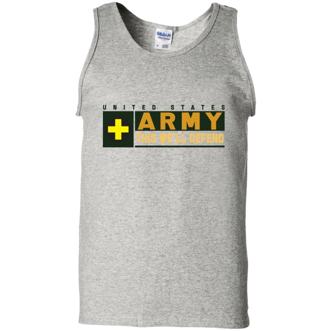 US Army 33RD INFANTRY BRIGADE COMBAT TEAM CSIB- This We'll Defend T-Shirt On Front For Men-TShirt-Army-Veterans Nation