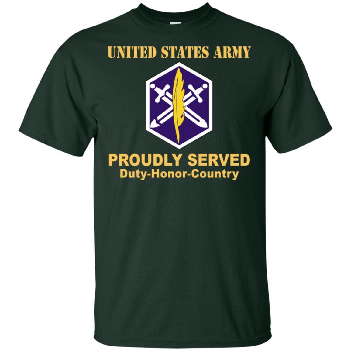 US ARMY 85TH CIVIL AFFAIRS BRIGADE - Proudly Served T-Shirt On Front For Men-TShirt-Army-Veterans Nation