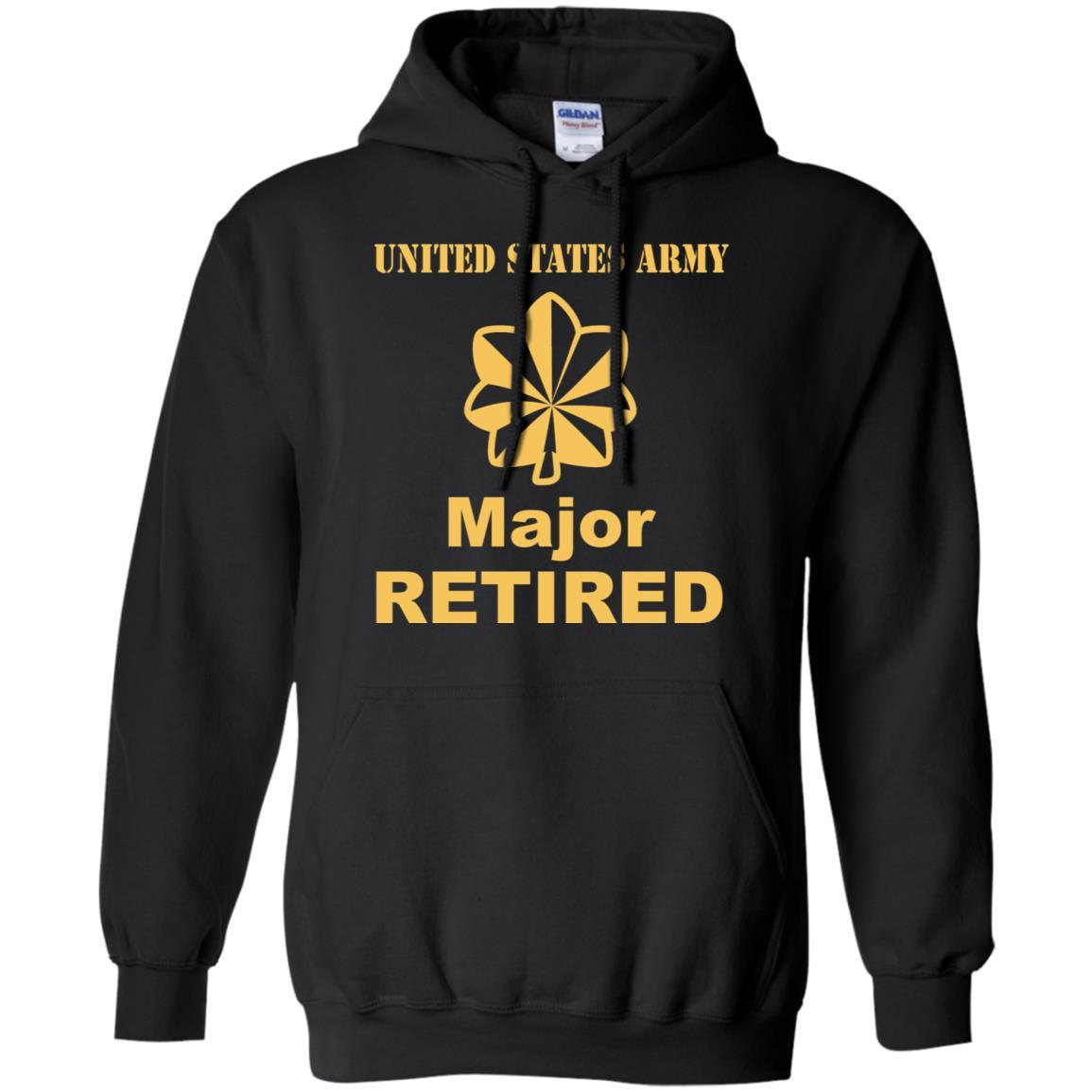 US Army O-4 Major O4 MAJ Field Officer Ranks Retired Men T Shirt On Front-TShirt-Army-Veterans Nation