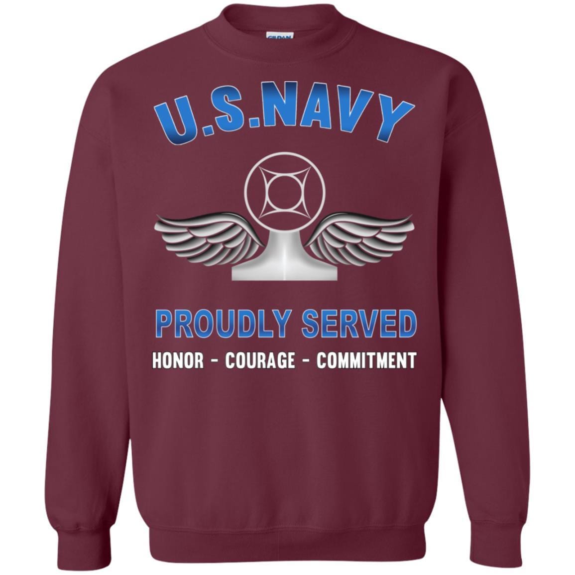 Navy Air Traffic Controller Navy AC - Proudly Served T-Shirt For Men On Front-TShirt-Navy-Veterans Nation