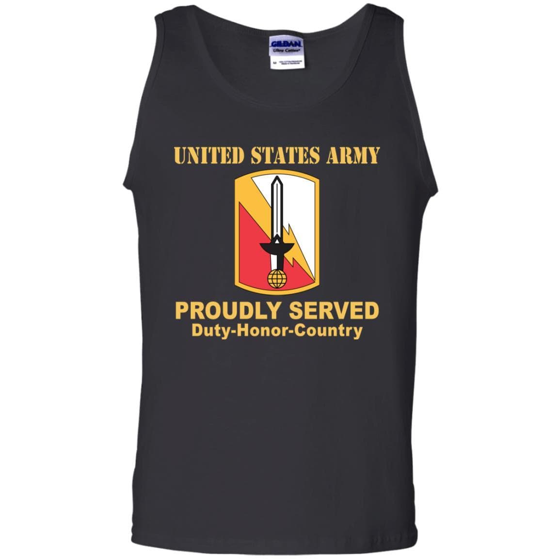 US ARMY 21ST SIGNAL BRIGADE- Proudly Served T-Shirt On Front For Men-TShirt-Army-Veterans Nation