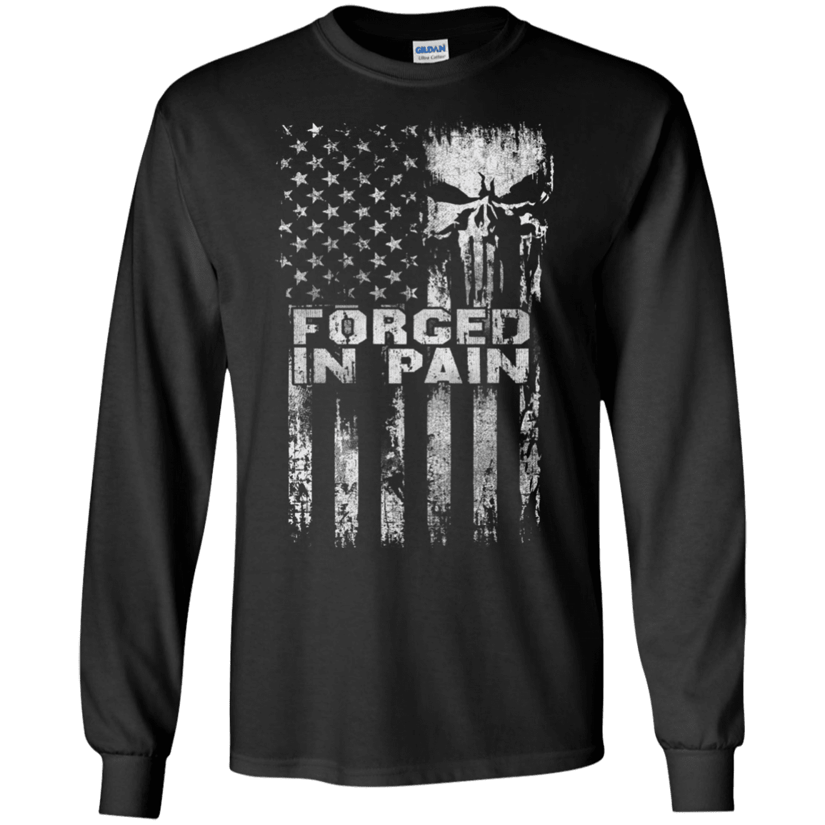 Military T-Shirt "VETERAN FORGED IN PAIN"-TShirt-General-Veterans Nation