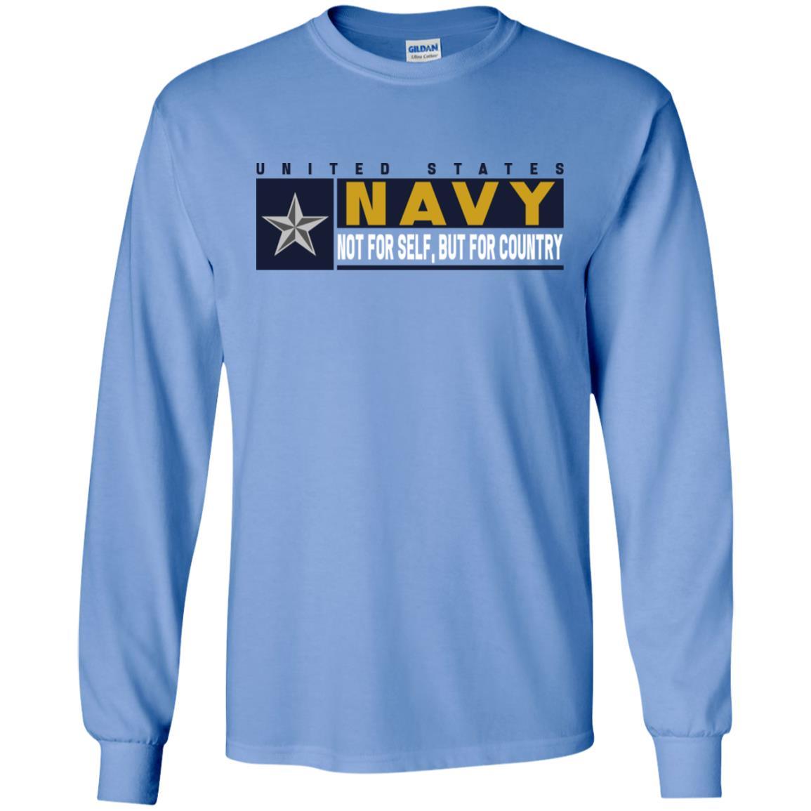 US Navy O-7 Rear Admiral Lower Half O7 RDML Not For Self, But For Country Long Sleeve - Pullover Hoodie-TShirt-Navy-Veterans Nation