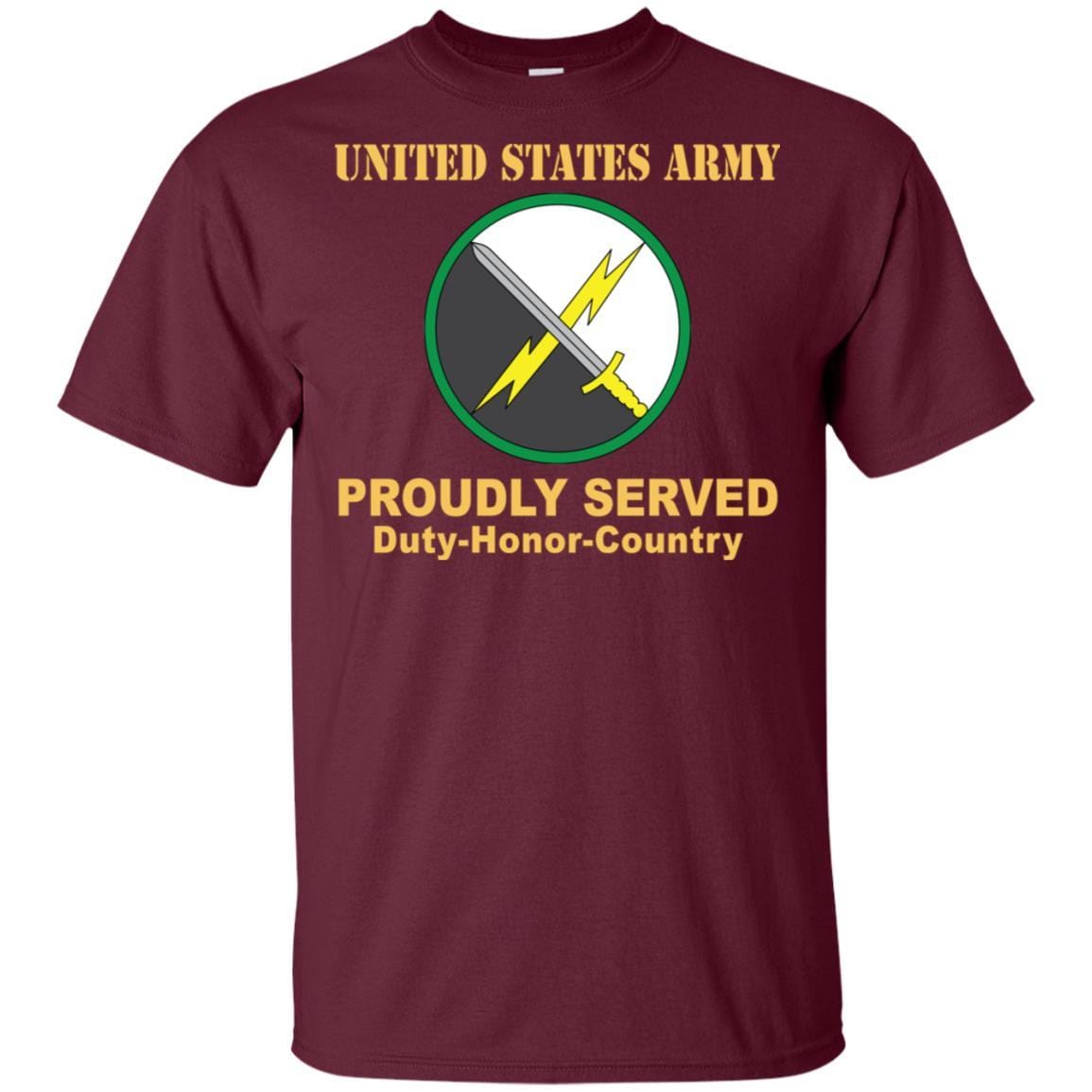 US ARMY 1ST INFORMATION OPERATIONS COMMAND- Proudly Served T-Shirt On Front For Men-TShirt-Army-Veterans Nation