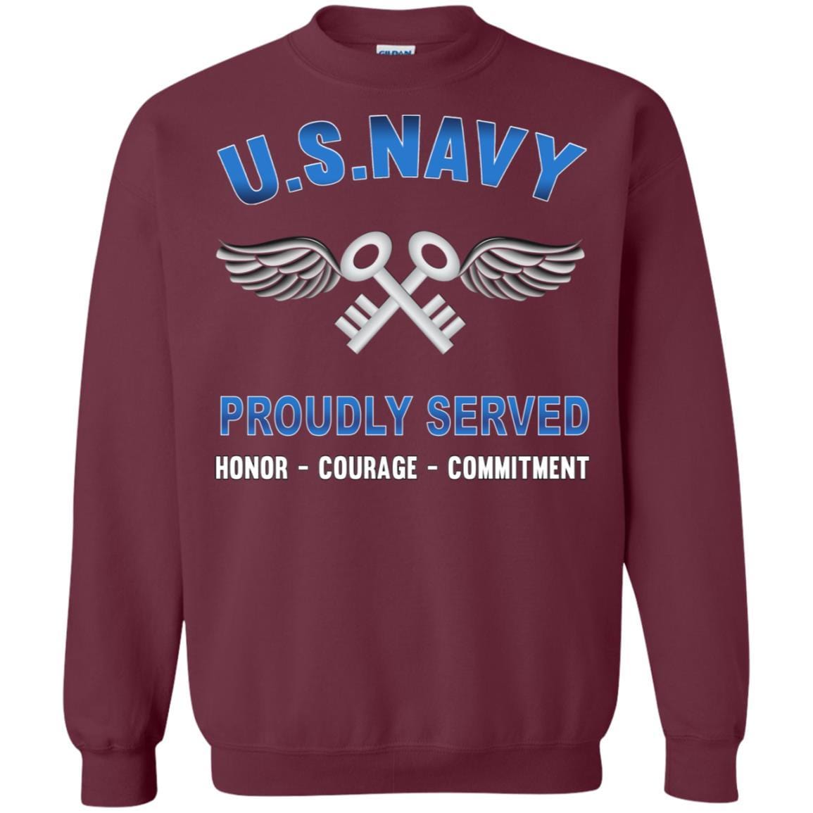 Navy Aviation Storekeeper Navy AK - Proudly Served T-Shirt For Men On Front-TShirt-Navy-Veterans Nation