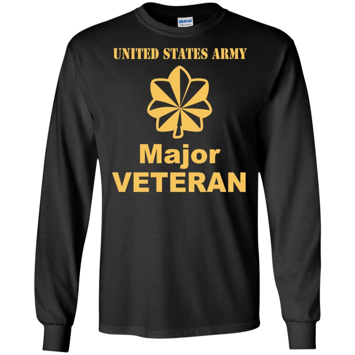 US Army O-4 Major O4 MAJ Field Officer Ranks Veteran Men T Shirt On Front-TShirt-Army-Veterans Nation