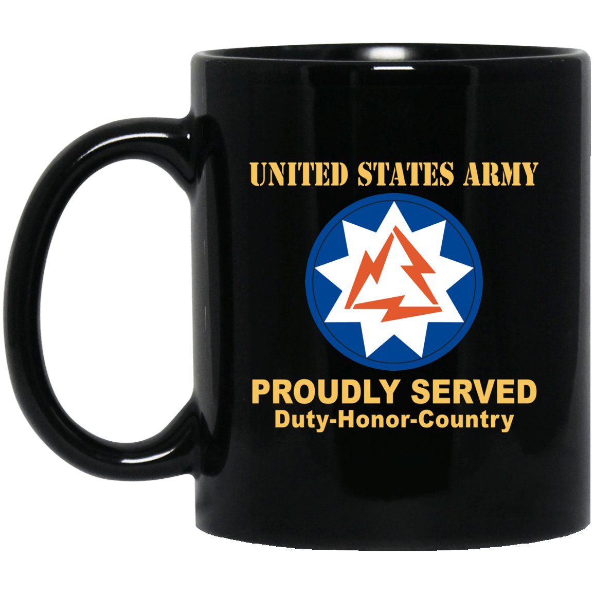 US ARMY 93RD SIGNAL BRIGADE - 11 oz - 15 oz Black Mug-Mug-Army-CSIB-Veterans Nation