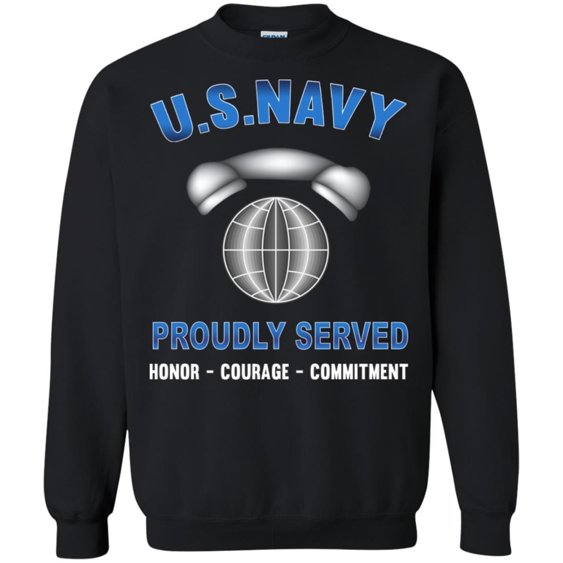 Navy Interior Communications Electrician Navy IC - Proudly Served T-Shirt For Men On Front-TShirt-Navy-Veterans Nation