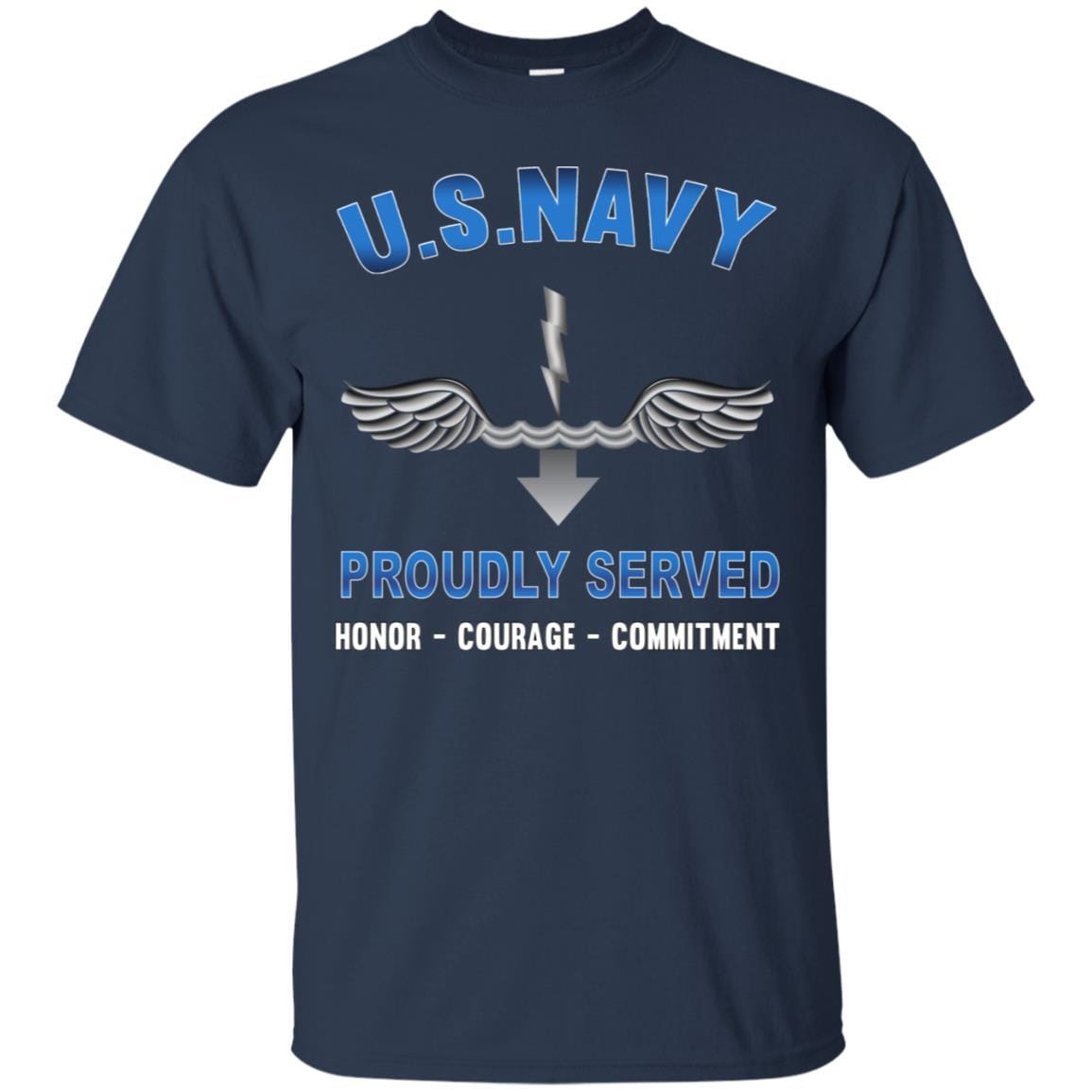 Navy Antisubmarine Warfare Technician Navy AX - Proudly Served T-Shirt For Men On Front-TShirt-Navy-Veterans Nation