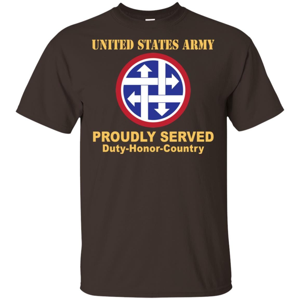 US ARMY 4TH SUSTAINMENT COMMAND- Proudly Served T-Shirt On Front For Men-TShirt-Army-Veterans Nation