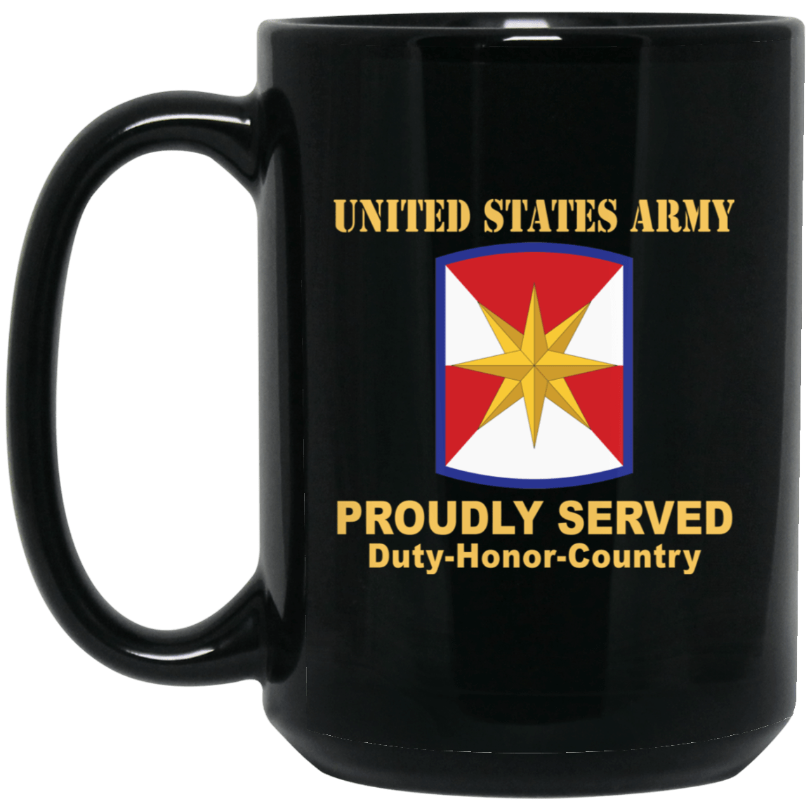 US ARMY 347TH REGIONAL SUPPORT GROUP- 11 oz - 15 oz Black Mug-Mug-Army-CSIB-Veterans Nation