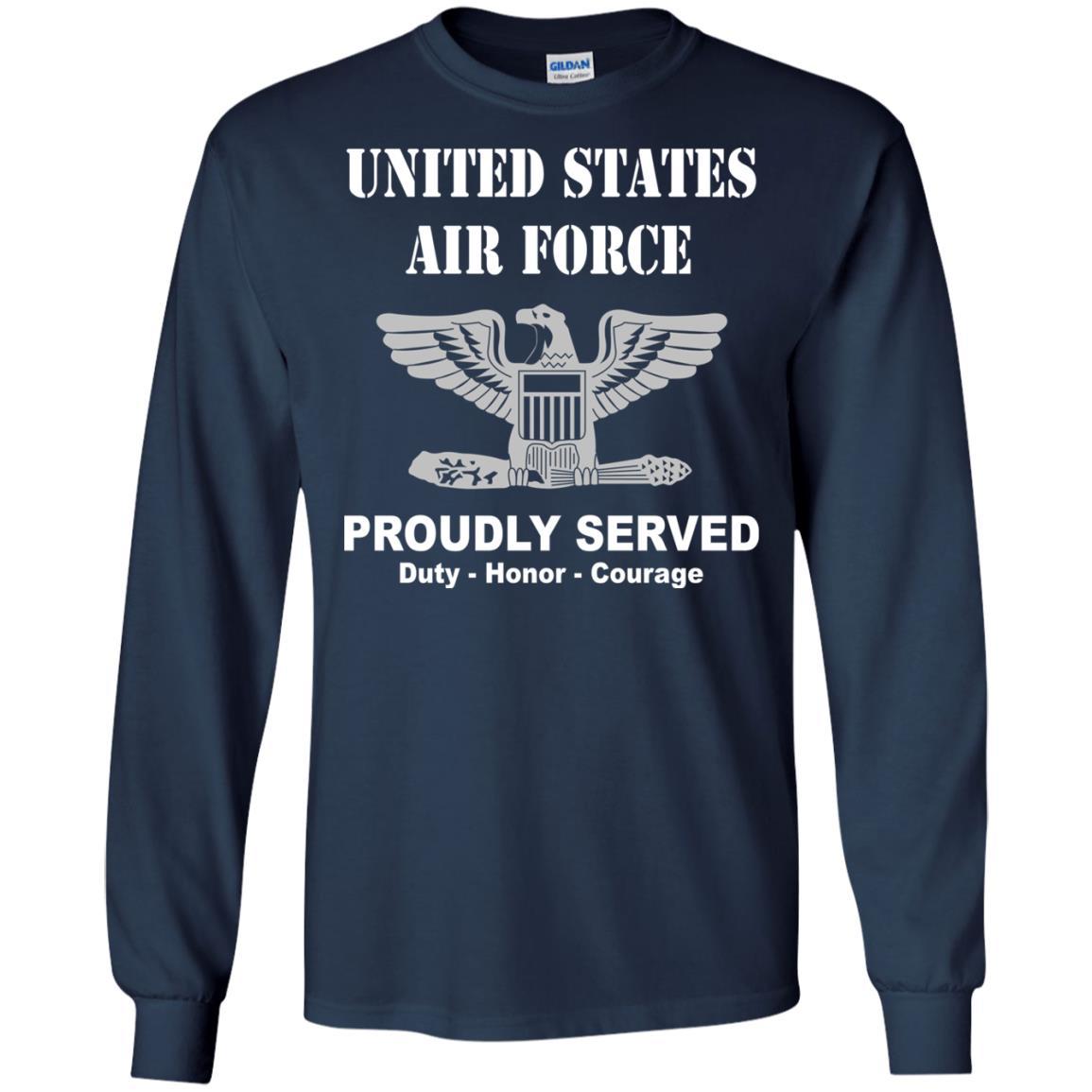 US Air Force O-6 Colonel Col O6 Field Officer Ranks Men Front T Shirt For Air Force-TShirt-USAF-Veterans Nation