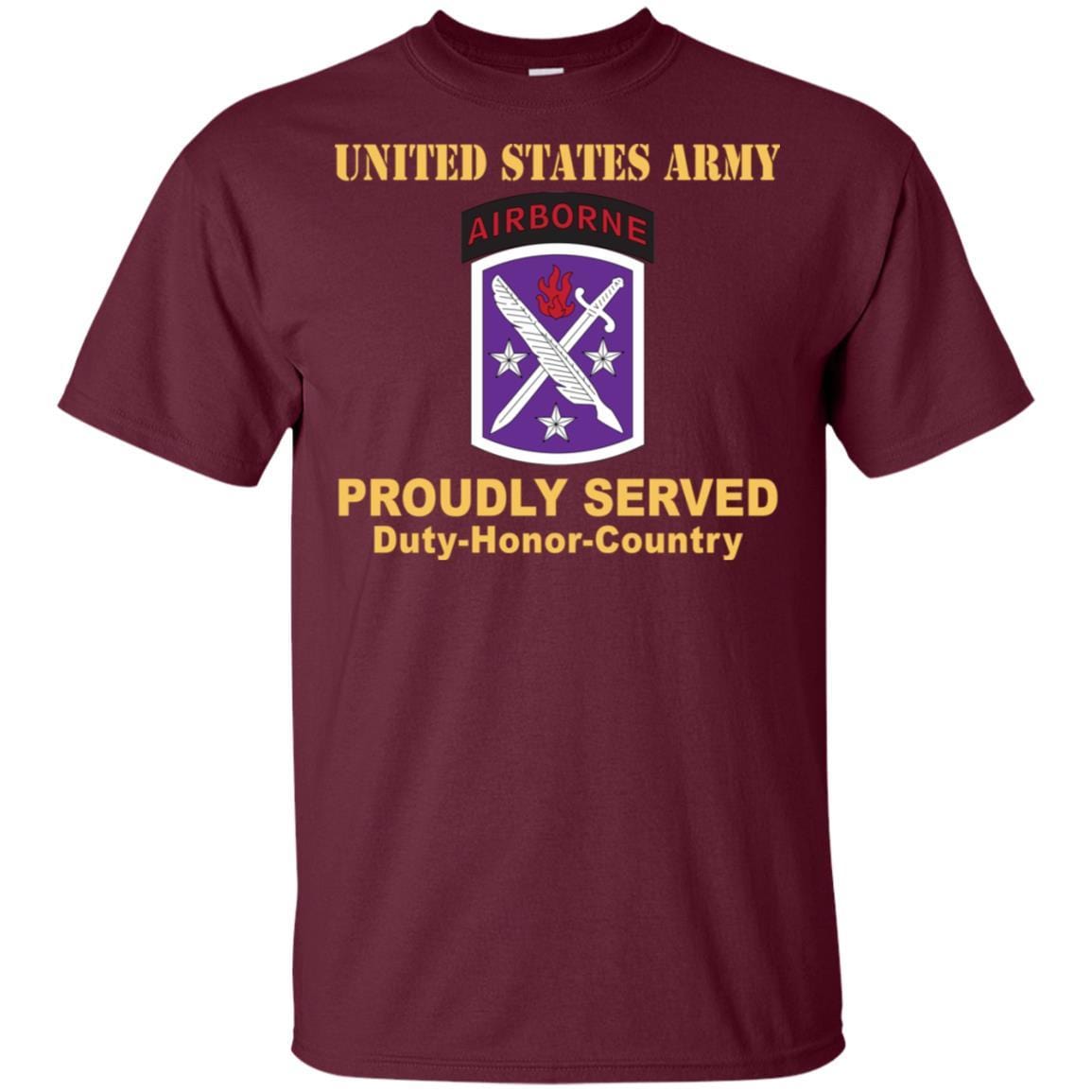 US ARMY 95TH CIVIL AFFAIRS BRIGADE - Proudly Served T-Shirt On Front For Men-TShirt-Army-Veterans Nation