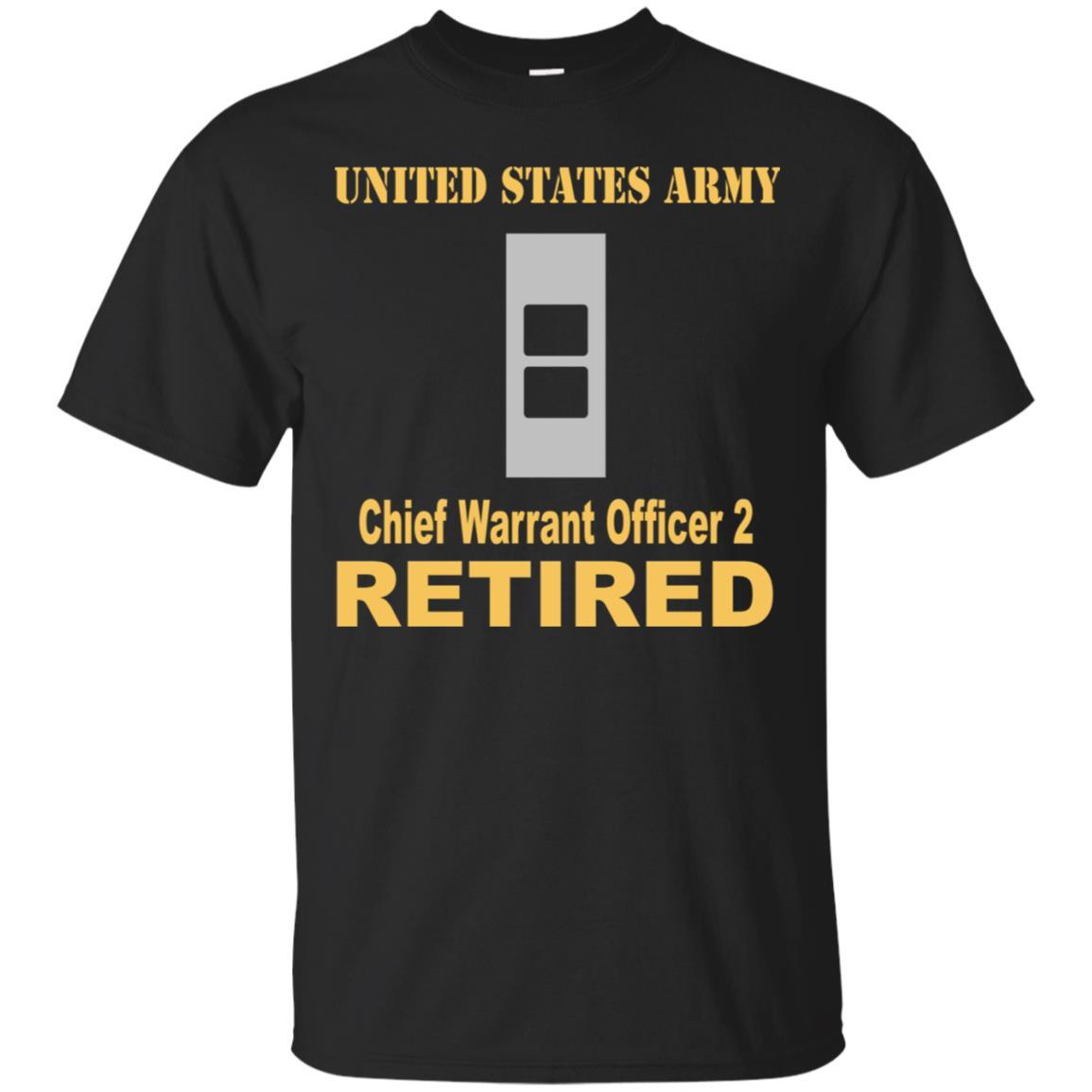 US Army W-2 Chief Warrant Officer 2 W2 CW2 Warrant Officer Retired Men T Shirt On Front-TShirt-Army-Veterans Nation