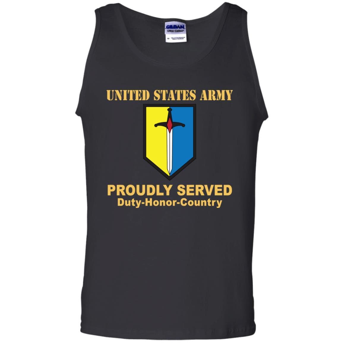 US ARMY 1ST MANEUVER ENHANCEMENT BRIGADE- Proudly Served T-Shirt On Front For Men-TShirt-Army-Veterans Nation