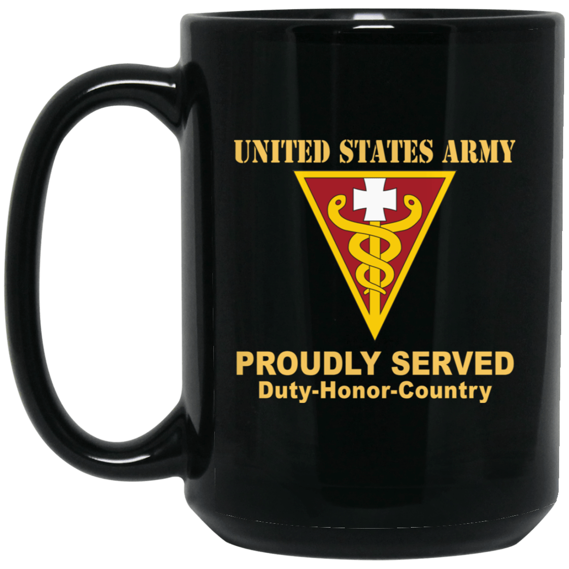 US ARMY 3RD MEDICAL COMMAND- 11 oz - 15 oz Black Mug-Mug-Army-CSIB-Veterans Nation